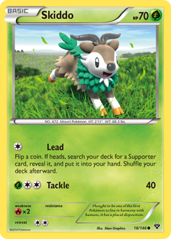Skiddo, XY #18, Pokémon TCG card