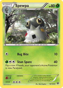 Spewpa, XY #16, Pokémon TCG card