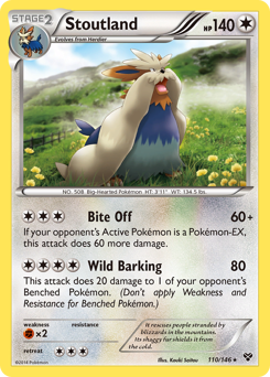 Stoutland, XY #110, Pokémon TCG card