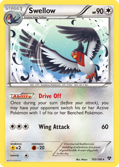 Swellow, XY #103, Pokémon TCG card