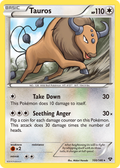 Tauros, XY #100, Pokémon TCG card
