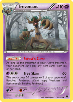 Trevenant, XY #55, Pokémon TCG card