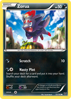 Zorua, XY #72, Pokémon TCG card